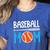 Baseball Mom Leopard Print Baseball Mama Women Mother's Day Women's Heather T-Shirt Heather True Royal