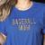 Baseball Mom Leopard Print Baseball Mother's Day Women's Heather T-Shirt Heather True Royal