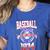 Baseball Mom Loud & Proud Since 1974 Women's Heather T-Shirt Heather True Royal