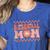 Baseball Mom Baseball Player Mama Women Groovy Women's Heather T-Shirt Heather True Royal
