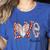 Baseball Mom Shirt Heart Love Baseball Lolalife Women's Heather T-Shirt Heather True Royal
