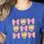 Baseball Mom Sister Tween Teen Girl Girly Pink Bow Preppy Women's Heather T-Shirt Heather True Royal