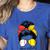 Baseball Mom Softball Mom Of Both Messy Bun Mother's Day Women's Heather T-Shirt Heather True Royal Baseball Mom Softball Mom Of Both Messy Bun Mother's Day Women's Heather T-Shirt Heather True Royal