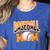 Baseball Mom Sports Orange Women's Heather T-Shirt Heather True Royal