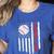Baseball MOM USA American Flag Patriotic Mama Mother's Day For Women Kids Men Women's Heather T-Shirt Heather True Royal