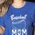 Baseball Mom For Women Family Matching Players Team Mommy Women's Heather T-Shirt Heather True Royal