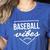 Baseball Vibes Baseball Mom Life Women Baseball Vibes Women's Heather T-Shirt Heather True Royal Baseball Vibes Baseball Mom Life Women Baseball Vibes Women's Heather T-Shirt Heather True Royal