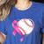 Breast Cancer Awareness Baseball Mom Women's Heather T-Shirt Heather True Royal Breast Cancer Awareness Baseball Mom Women's Heather T-Shirt Heather True Royal