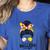Busy Raising Ballers Softball Messy Bun Baseball Mom Women's Heather T-Shirt Heather True Royal Busy Raising Ballers Softball Messy Bun Baseball Mom Women's Heather T-Shirt Heather True Royal