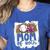 Cheer Baseball Mom Of Both Baseball And Cheer Mother Women's Heather T-Shirt Heather True Royal