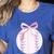 Coquette Baseball Mom Pink Bow Baseball Mama Women's Heather T-Shirt Heather True Royal Coquette Baseball Mom Pink Bow Baseball Mama Women's Heather T-Shirt Heather True Royal