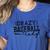 Crazy Baseball Lady Baseball Mom Sporty Humor Women's Heather T-Shirt Heather True Royal