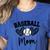 Custom Baseball Mom Number 7 Heart For Mom Women's Heather T-Shirt Heather True Royal Custom Baseball Mom Number 7 Heart For Mom Women's Heather T-Shirt Heather True Royal