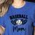 Custom Baseball Mom Number 73 Heart For Mom Women's Heather T-Shirt Heather True Royal Custom Baseball Mom Number 73 Heart For Mom Women's Heather T-Shirt Heather True Royal
