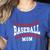 Cute Baseball Mom Laces Little League Women's Mother's Day Women's Heather T-Shirt Heather True Royal