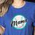 Cute Mama Script Font On Baseball Mom Women's Heather T-Shirt Heather True Royal Cute Mama Script Font On Baseball Mom Women's Heather T-Shirt Heather True Royal
