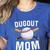 Dugout Mom Baseball Mommy Baseball Mother's Day Women's Heather T-Shirt Heather True Royal