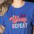 Eat Sleep Baseball Repeat Baseball Moms Women's Heather T-Shirt Heather True Royal Eat Sleep Baseball Repeat Baseball Moms Women's Heather T-Shirt Heather True Royal
