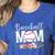 Floral Baseball Mom Mother's Day Cute Baseball Mama Mommy Women's Heather T-Shirt Heather True Royal Floral Baseball Mom Mother's Day Cute Baseball Mama Mommy Women's Heather T-Shirt Heather True Royal