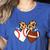 Football Baseball Heart Football Baseball Mom Women's Heather T-Shirt Heather True Royal