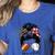 Football Mom Baseball Mom Of Both Messy Bun Mother's Day Women's Heather T-Shirt Heather True Royal Football Mom Baseball Mom Of Both Messy Bun Mother's Day Women's Heather T-Shirt Heather True Royal