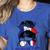 French Baseball Mom France Messy Bun Women's Heather T-Shirt Heather True Royal French Baseball Mom France Messy Bun Women's Heather T-Shirt Heather True Royal