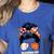 Grandma Life Basketball And Baseball Mom Funny Women's Heather T-Shirt Heather True Royal