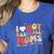 Groovy Retro I Love Hot Baseball Moms With After Game Snacks Women's Heather T-Shirt Heather True Royal
