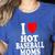 I Heart Love Hot Baseball Moms MILF Cougar Older Woman Women's Heather T-Shirt Heather True Royal
