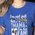 I'm Not Just His Mama I'm His 1 Fan Baseball Mom Women's Heather T-Shirt Heather True Royal