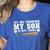 Let Me Through My Son Is Out There Baseball Mom Women's Heather T-Shirt Heather True Royal