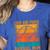 Loud And Proud Baseball Mom Vibrant Colorful Stripe Women's Heather T-Shirt Heather True Royal