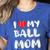 I LOVE MY BASEBALL MOM Women's Heather T-Shirt Heather True Royal I LOVE MY BASEBALL MOM Women's Heather T-Shirt Heather True Royal