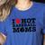 I Love Hot Baseball Moms Heart Sport Fan For Women Men Women's Heather T-Shirt Heather True Royal I Love Hot Baseball Moms Heart Sport Fan For Women Men Women's Heather T-Shirt Heather True Royal