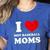 I Love Hot Baseball Moms I Heart Baseball Moms Women's Heather T-Shirt Heather True Royal
