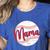 Mama Baseball Mom Women's Heather T-Shirt Heather True Royal Mama Baseball Mom Women's Heather T-Shirt Heather True Royal