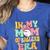 In My Mom Of Ballers Era Groovy Volleyball Baseball Mom Cute Women's Heather T-Shirt Heather True Royal
