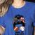 Mom Of Ballers Messy Bun Football Mom Baseball Mom Of Both Women's Heather T-Shirt Heather True Royal