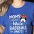 Moms Against White Baseball Pants For a Baseball Mom Women's Heather T-Shirt Heather True Royal