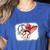 Peace Love Baseball Mom Mommy Premium Women's Heather T-Shirt Heather True Royal