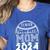 Senior Baseball MOM 2024 Graduation Caps Women's Heather T-Shirt Heather True Royal