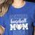 Senior Mom Baseball Player Son Senior Baseball Mom 2024 Women's Heather T-Shirt Heather True Royal