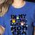 In My Softball Baseball Mom Era Retro Groovy Mom Of Both Women's Heather T-Shirt Heather True Royal