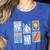 Stamps Coquette Bow Baseball Kids Youth Girls Baseball Mom Women's Heather T-Shirt Heather True Royal