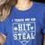 I Teach My Kid To Hit And Steal Baseball Mom Women's Heather T-Shirt Heather True Royal I Teach My Kid To Hit And Steal Baseball Mom Women's Heather T-Shirt Heather True Royal