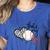 That's My Boy Leopard Heart Baseball Mom Premium Women's Heather T-Shirt Heather True Royal