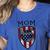 USA Mum Mother's Day Baseball Mom Women's Heather T-Shirt Heather True Royal