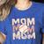 Women's Retro Baseball Mama Distressed Baseball Mom Life Women's Heather T-Shirt Heather True Royal