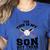 Yes This Is My Son Out There Baseball Mom Women's Heather T-Shirt Heather True Royal Yes This Is My Son Out There Baseball Mom Women's Heather T-Shirt Heather True Royal