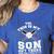 Yes This Is My Son Out Baseball Mom Women's Heather T-Shirt Heather True Royal Yes This Is My Son Out Baseball Mom Women's Heather T-Shirt Heather True Royal